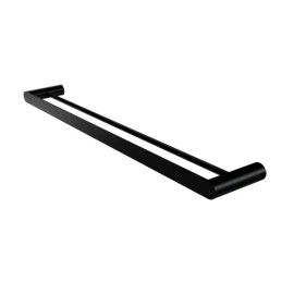 Toalheiro Duplo 60cm Vetra Preto Fosco Metalworks By Crismoe 09.VT02.PF
