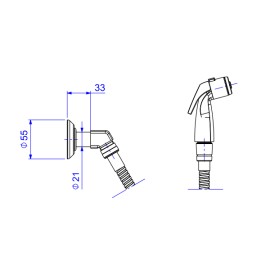 Ducha Manual Sem Registro Universal Corten Matte 1983.CT.ACT.MT Ducha Manual Sem Registro Universal Corten Matte 1983.CT.ACT.MT