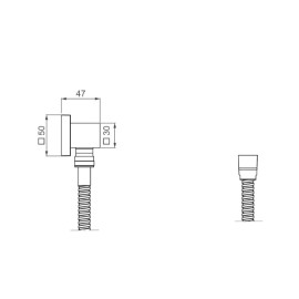 Kit Flexivel Deca Quadrado com Suporte para Ducha Manual Black Matte 4604.BL.170.MT Kit Flexivel Deca Quadrado com Suporte para Ducha Manual Black Matte 4604.BL.170.MT