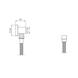 Kit Flexivel Deca Quadrado com Suporte para Ducha Manual Gold 4604.GL.170 Kit Flexivel Deca Quadrado com Suporte para Ducha Manual Gold 4604.GL.170