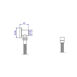 Kit flexivel Redondo Deca C/ suporte p/ Ducha manual Black Noir 4605.BL.170.NO