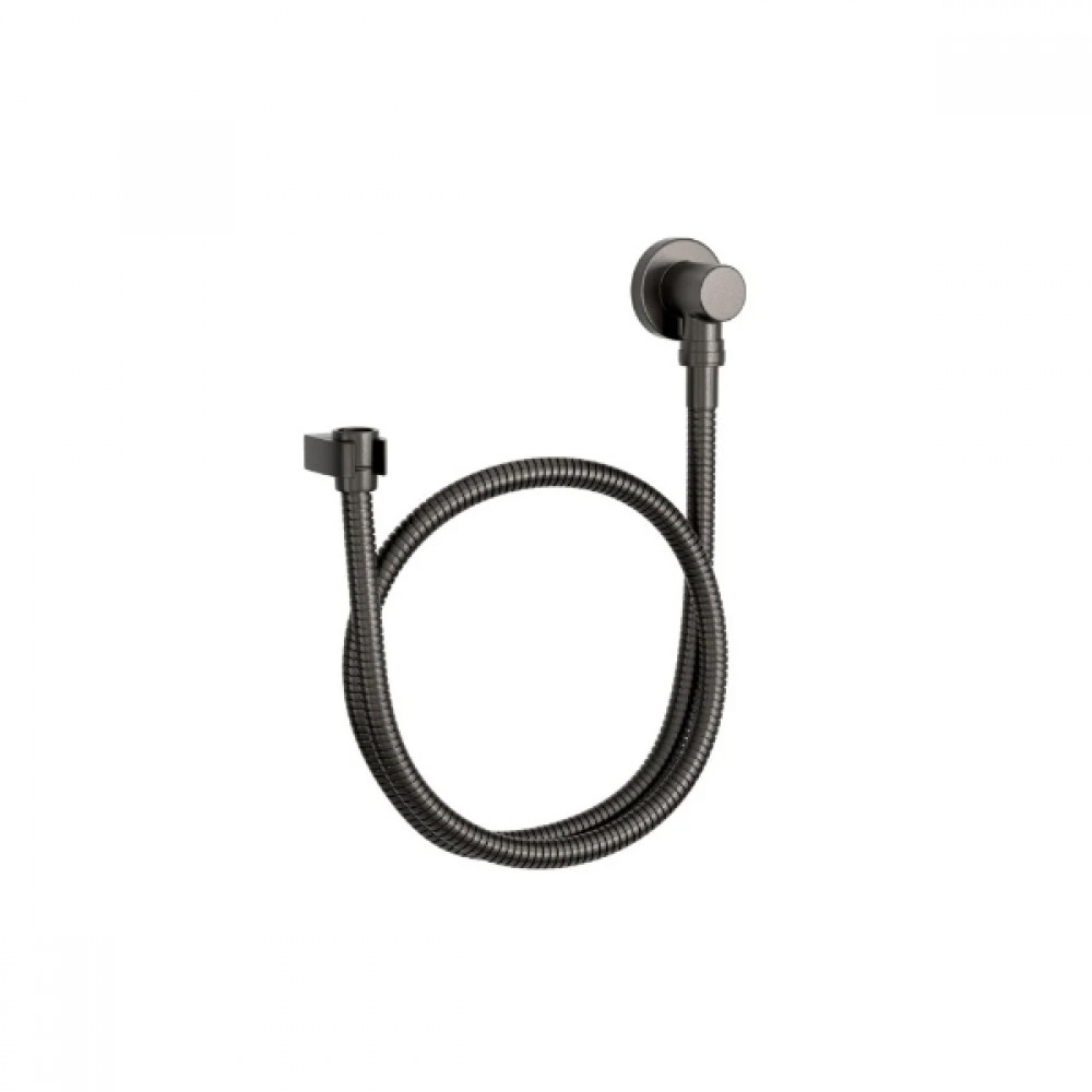 Kit flexivel redondo com suporte Ducha manual 1,70m antracite 4605.GF.170.MT Kit flexivel redondo com suporte Ducha manual 1,70m antracite 4605.GF.170.MT