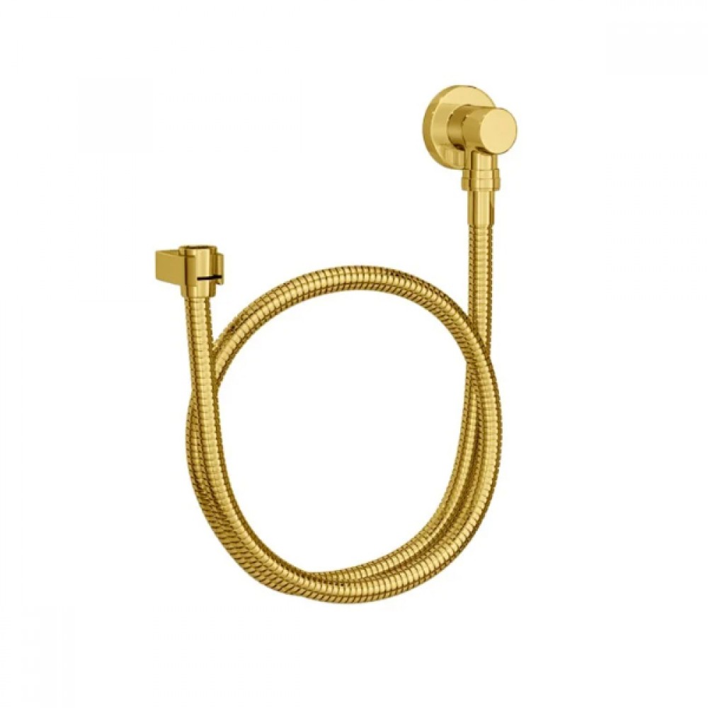 Kit Flexivel Redondo Deca Com Suporte Para Ducha Manual Gold 4605.GL.170 Kit Flexivel Redondo Deca Com Suporte Para Ducha Manual Gold 4605.GL.170