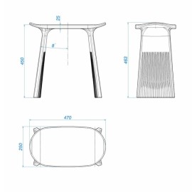 Banqueta Grande Deca Senses Branco 1006.GRA.BRFC