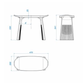 Banqueta Pequena Deca Senses Amêndoa Fosco 1006.PEQ.AMFC