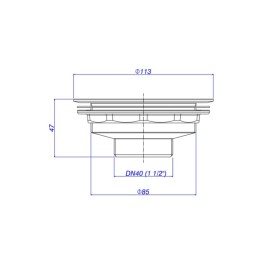 Válvula De Escoamento Para Pia Cozinha 4.1/2 Deca Inox 1622.INX