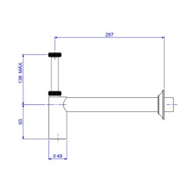 Sifão Inox Lavatório 1x1.1/2 Deca 1680.INX.100.112