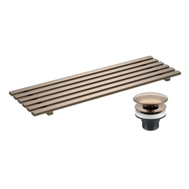 Kit com Grelha, Válvula e Conector Corten Matte Deca 2013.CT.MT