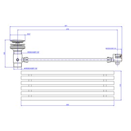 Kit com Grelha, Válvula e Conector Corten Matte Deca 2013.CT.MT