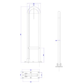 Barra de Apoio Lateral Articulada 80cm Aço Polido Deca 2315.I.080.POL.N