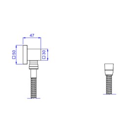 Kit Flexivel Deca Quadrado com Suporte para Ducha Manual Gold Matte 4604.GL.170.MT