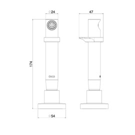 Ducha Retrátil de Bancada Deca Inox 4848.INX