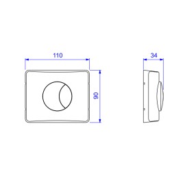 Acabamento Hydra Duo Red Gold para Base de Valvula Descarga Deca 4900.GL.DUO.RD