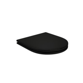 Assento Poliester Slow Close Ébano Carrara/Link fixação Black Matte Deca AP.237.BL.MT.95