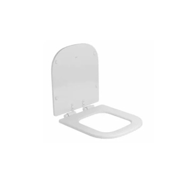 Assento Poliéster Monocromático Deca Axis/Quadra Branco com Slow Close AP.217.BR.17