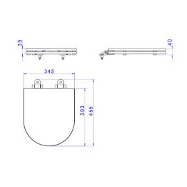 Assento Poliéster Monocromático Deca LK/Carrara Barbante com Slow Close AP.237.BB.26