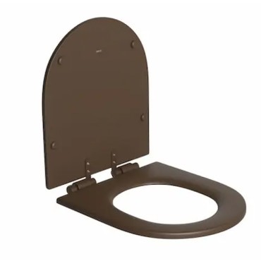 Assento Poliéster Monocromático Deca LK/Carrara Marrom Fosco com Slow Close AP.237.MR.22