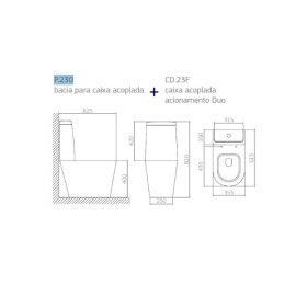Bacia para caixa acoplada Link Deca P.230.17