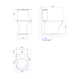 Kit Completo Bacia com Caixa Acoplada Monocromática Deca Flex Branco KP.381.BR.17
