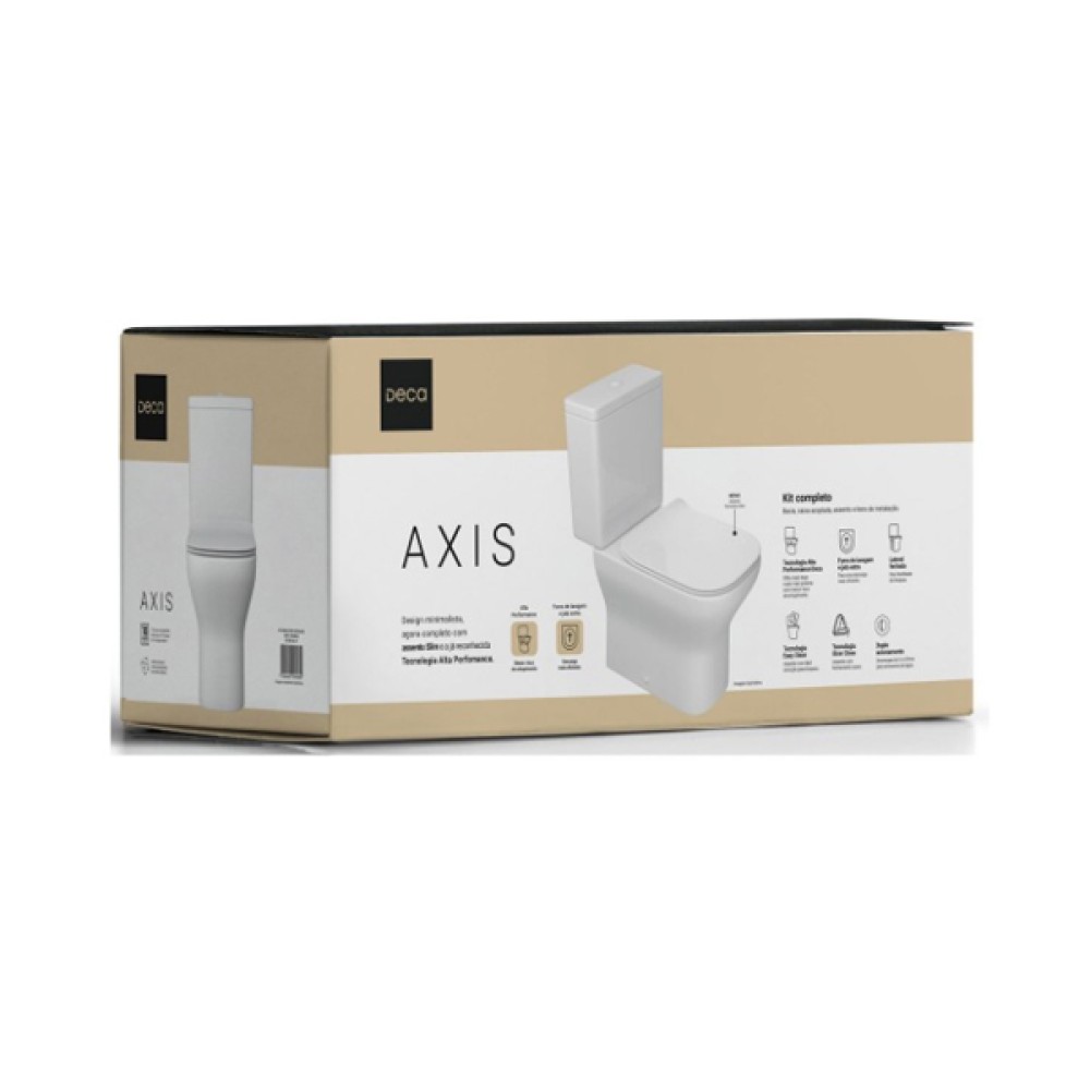 Kit Completo Bacia com Caixa Acoplada Deca Axis Branco KP.470.SL.17