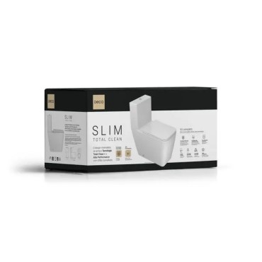 Kit Completo Bacia com Caixa Acoplada Deca Slim Total Clean Branco KP.8620.17