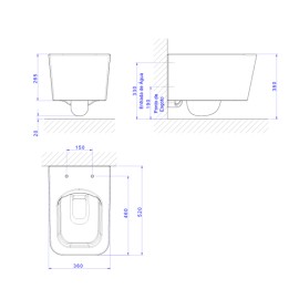 Kit Completo Bacia Suspensa Deca Slim Total Clean Branco KP.8630.17