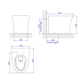 Kit Completo Bacia Convencional Deca Vertis Total Clean Branco KP.8710.17