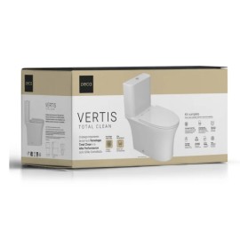Kit Completo Bacia com Caixa Acoplada Deca Vertis Total Clean Branco KP.8720.17