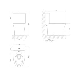 Kit Completo Bacia com Caixa Acoplada Deca Vertis Total Clean Branco KP.8720.17