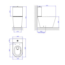 Kit Completo Bacia com Caixa Acoplada Deca LK Total Clean Branco KP.8820.17