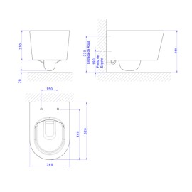 Kit Completo Bacia Suspensa Deca LK Total Clean Branco KP.8830.17