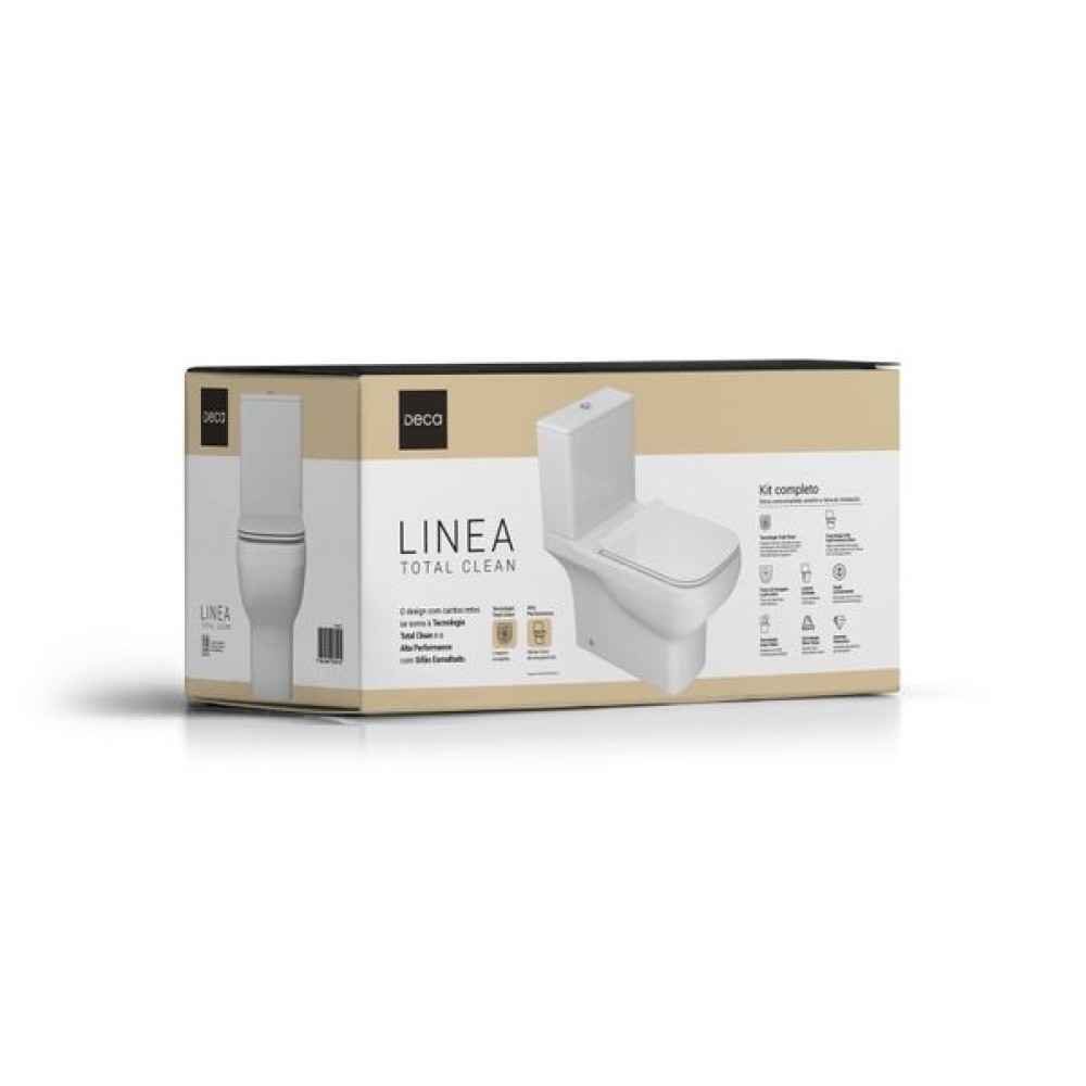 Kit Completo Bacia com Caixa Acoplada Linea Total Clean Branco Deca KP.8920.17