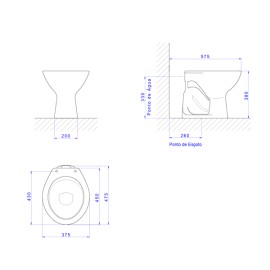 Bacia Convencional Universal Izy Deca Creme P.11.37 Bacia Convencional Universal Izy Deca Creme P.11.37