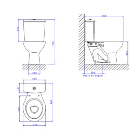 Bacia para caixa acoplada Izy Deca P.111.37