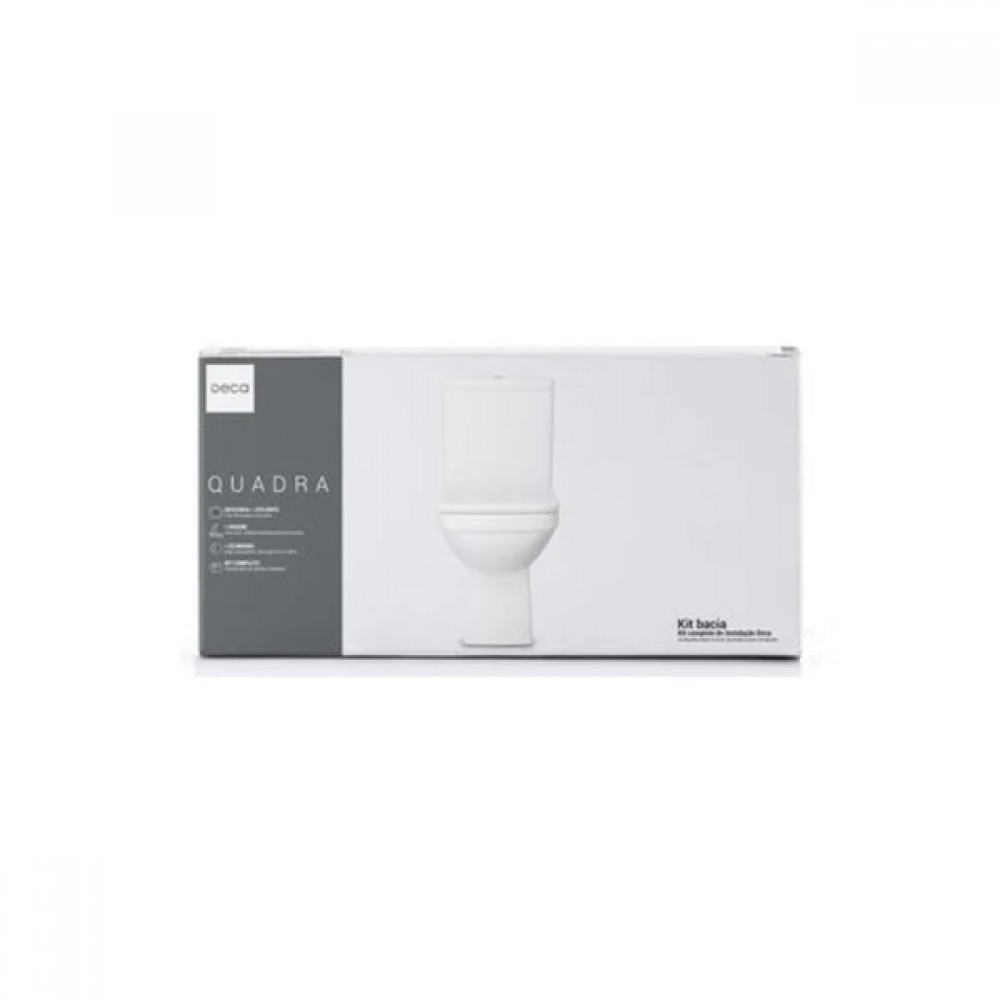 Kit completo Bacia com caixa acoplada Quadra Deca KP.210.17 Kit completo Bacia com caixa acoplada Quadra Deca KP.210.17