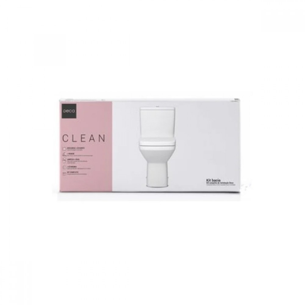 Kit completo Bacia com caixa acoplada Clean Deca KP.460.17 Kit completo Bacia com caixa acoplada Clean Deca KP.460.17