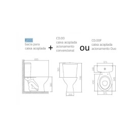 Bacia para caixa acoplada Izy Deca P.111.17