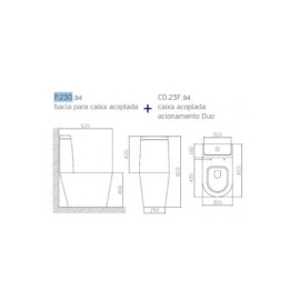 Bacia Deca para Caixa Link Preta fosca P.230.94 Bacia Deca para Caixa Link Preta fosca P.230.94