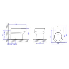 Bacia Deca convencional Carrara marron fosca P.60.22 Bacia Deca convencional Carrara marron fosca P.60.22
