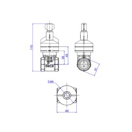 Base Registro Gaveta 3/4 Pol Deca 4509.202