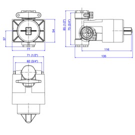 Base monocomando para banheira para baixa e alta pressão Deca 4495.000