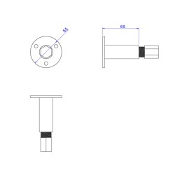 Estabilizador Cromado para Lavatório Deca SP.9.01