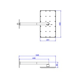 Chuveiro com Tubo Parede Unic 40cm Red Gold Deca 1969.GL.CT.040.RD