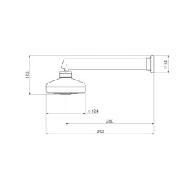 Chuveiro com Tubo Reto Parede Deca Acqua Plus Corten Matte 1990.CT.CT.MT Chuveiro com Tubo Reto Parede Deca Acqua Plus Corten Matte 1990.CT.CT.MT