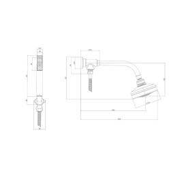 Kit Chuveiro Deca Acqua Plus com Desviador e Ducha Manual Dark Antracite/Grafite 1990.GF.STD.KIT.MT