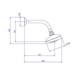 Chuveiro Deca Gold Acqua Plus Com Tubo Curvo 1990.GL.STD