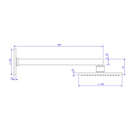 Chuveiro com Tubo Parede Deca Quadrado Gold Matte 1992.GL.CT.MT