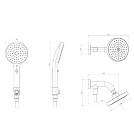 Chuveiro Redondo Parede Flex Cromado Com Desviador e Ducha Manual Deca 2081.C.DES