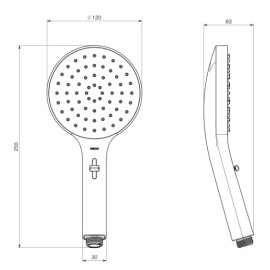 Ducha Manual Deca Flex Multijatos  Redonda Cromada Deca 4867.C.MULT