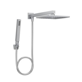 Chuveiro Quadrado Parede com Desviador e Ducha Manual Deca Cromado 1934.C.DES